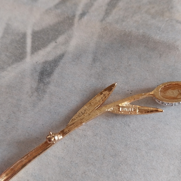 Batler Gold & Silver Leaf Brooch Butler - Picture 11 of 13